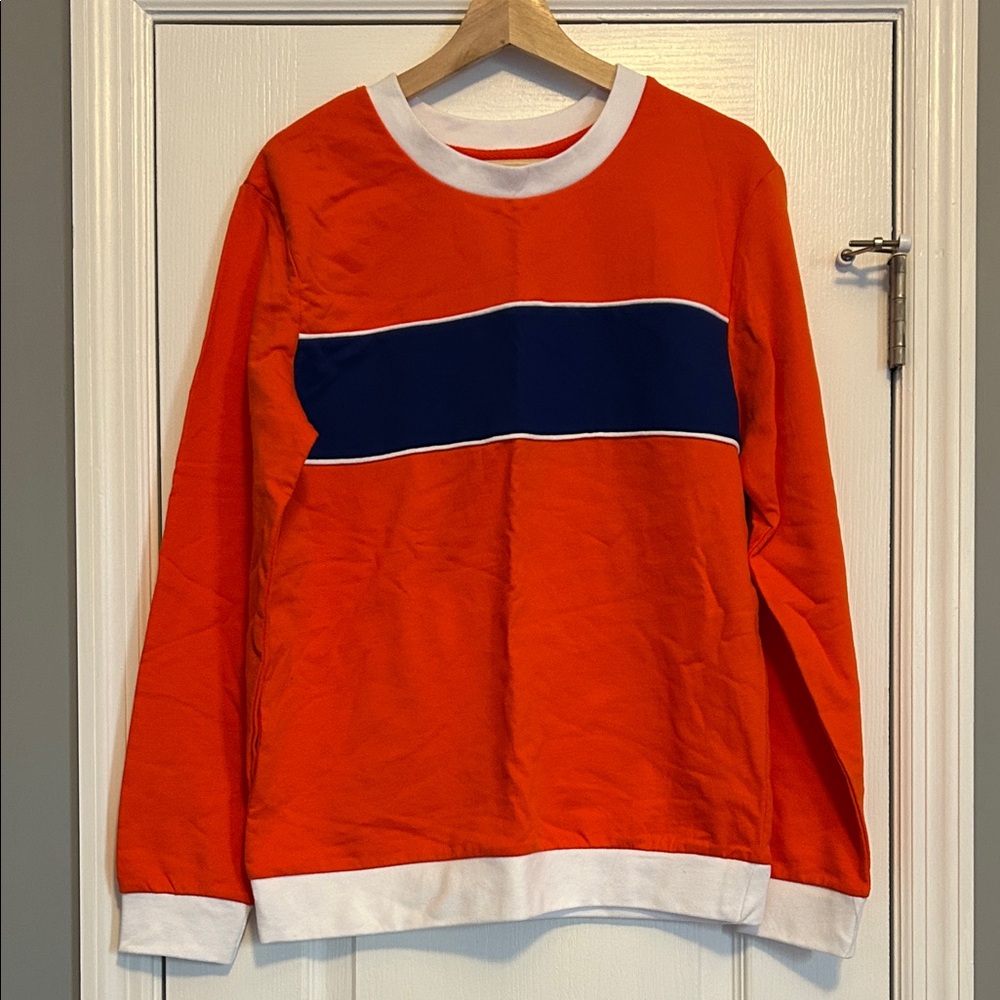 ⚡️City Streets Orange and Navy Crewneck Sweater